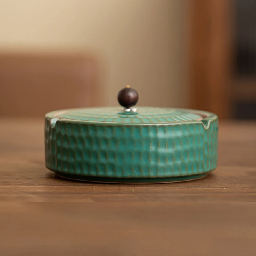 Lidded Ceramic Ashtray